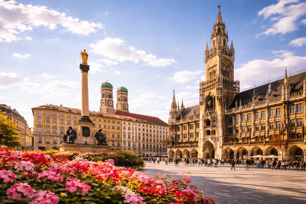 Sehenswürdigkeiten in München mit Stadtbild und Wahrzeichen