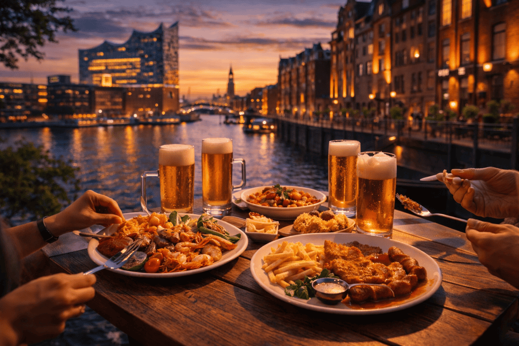 Hamburger Spezialitäten und Restaurants mit Fischgerichten und moderner Küche