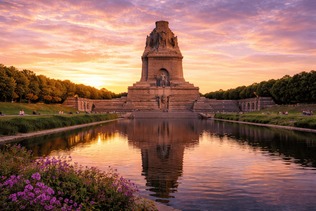 Völkerschlachtdenkmal Leipzig mit monumentaler Architektur