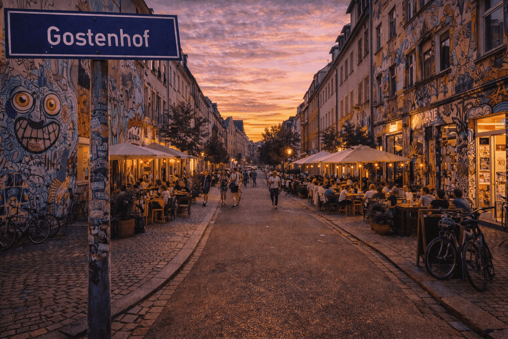 Gostenhof Nürnberg mit Streetart, Cafés und kreativem Viertel