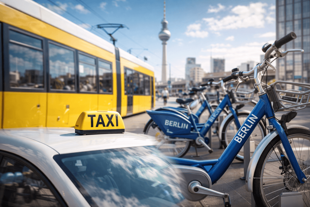 Öffentliche Verkehrsmittel in Berlin mit U-Bahn, S-Bahn und Straßenverkehr