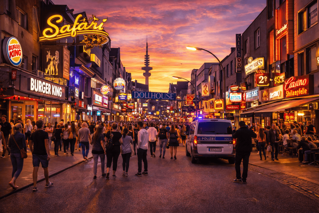 St. Pauli in Hamburg mit Stadtleben und Hafenatmosphäre