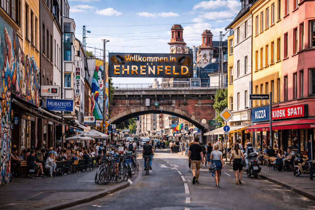 Ehrenfeld in Köln mit urbanem Straßenbild und kreativer Atmosphäre