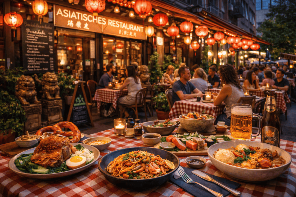 Asiatisches Restaurant in Berlin mit verschiedenen Gerichten