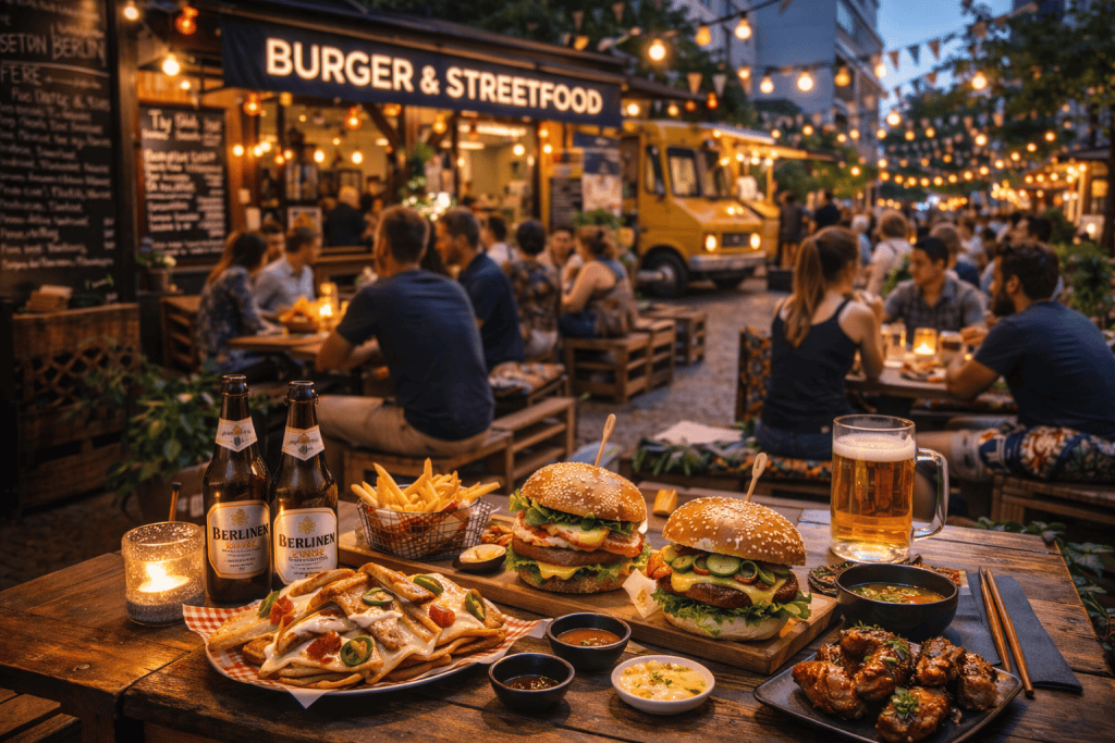 Burger Restaurant in Berlin mit Streetfood und urbanem Ambiente
