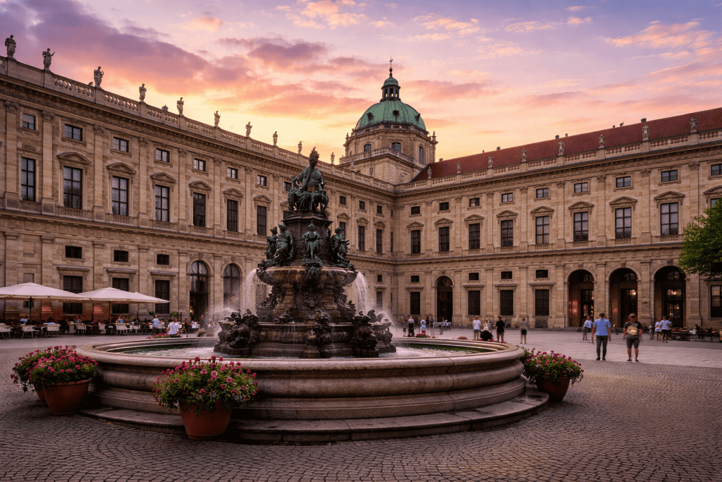 Residenz München mit historischem Innenhof und Prunkräumen