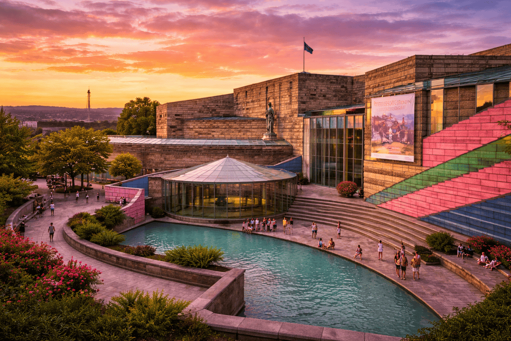 Staatsgalerie Stuttgart mit moderner und klassischer Architektur