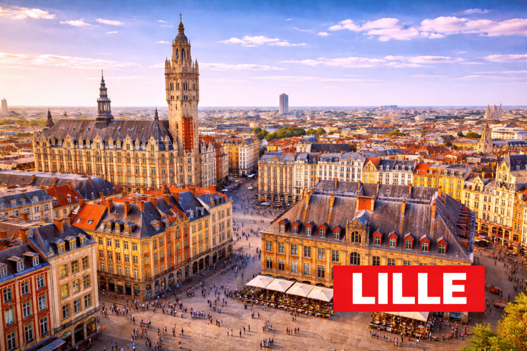 Lille mit Grand Place, flämischer Architektur und historischer Innenstadt.