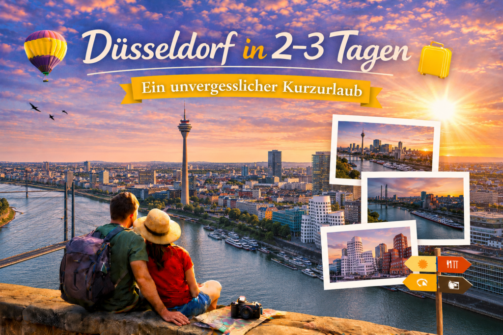 Blick auf die Skyline von Düsseldorf