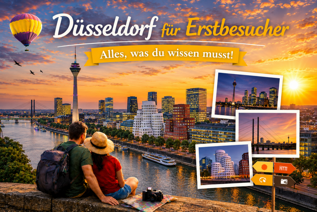 Blick auf die Skyline von Düsseldorf