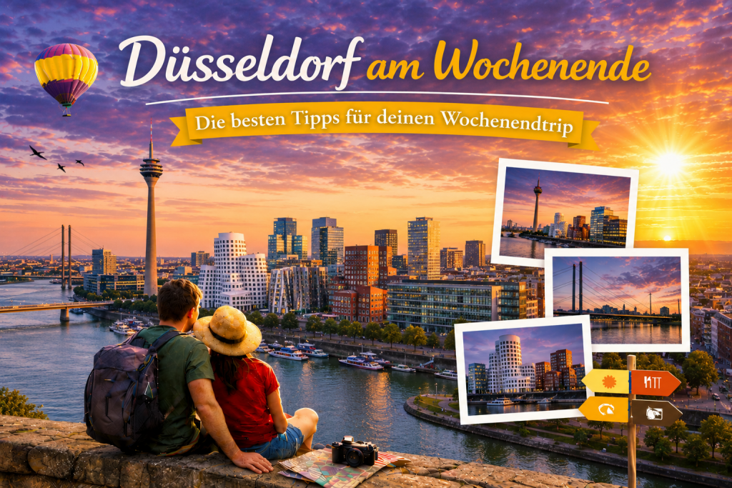 Blick auf die Skyline von Düsseldorf